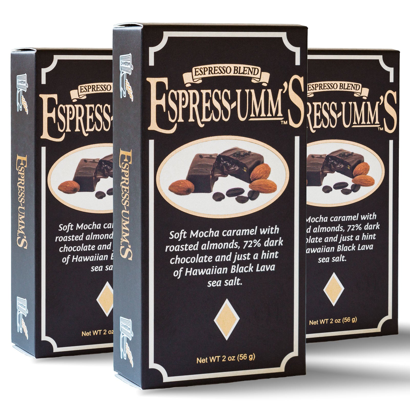 three boxes of northwest expressions mocha caramels