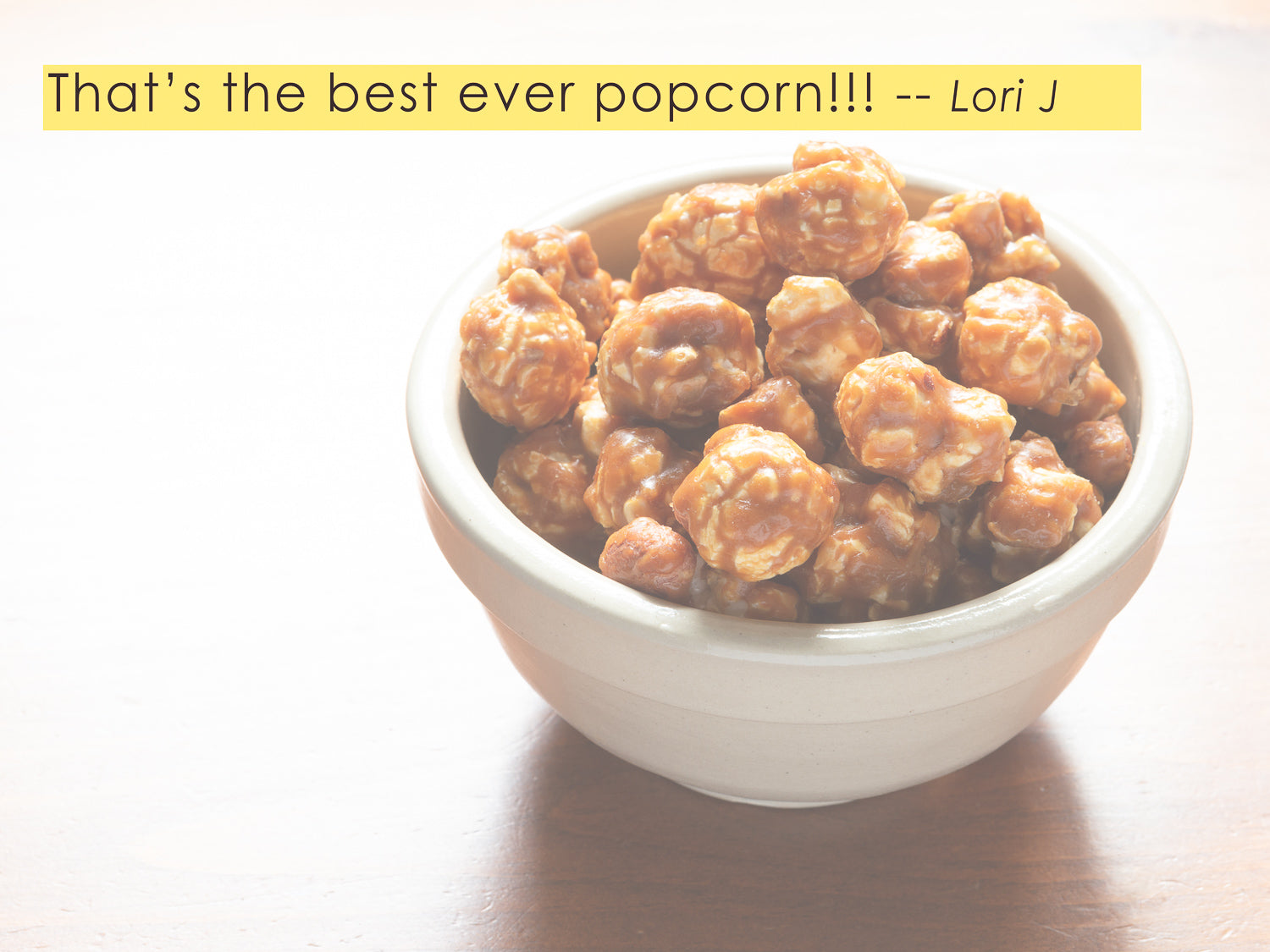 a reviewer's favorable opinion of toffee pop gourmet popcorn