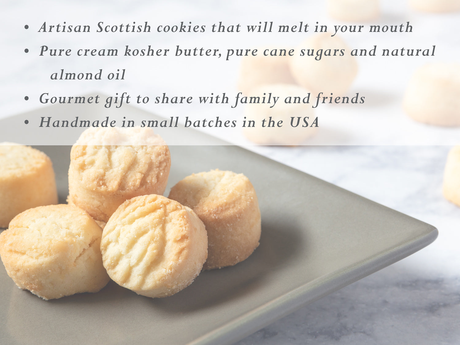 bullet points of the features of northwest expressions classic shortbread
